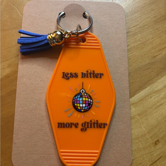 Hand Crafted Other - Less bitter more glitter keychain handcrafted by me